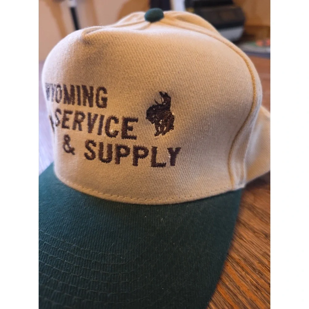 Vintage Wyoming Service And‎ Supply Corduroy Adjustable Trucker Hat Otto Cap